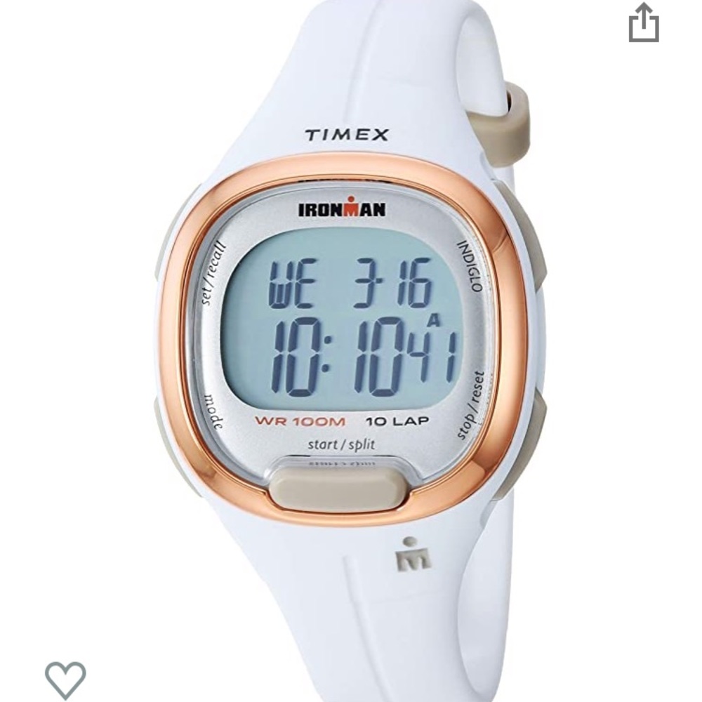 Rose gold and white Timex watch - water resistant